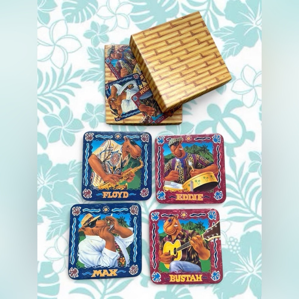 🌴VINTAGE 90s Joe Camel Beach Club Coasters - Full Set🌴